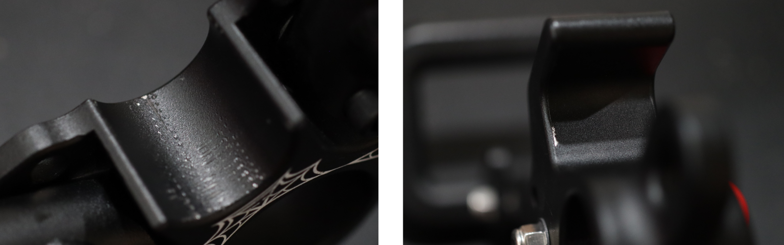 Paint scratches resulting from use as a deadlift jack and a dumbbell row attachment.